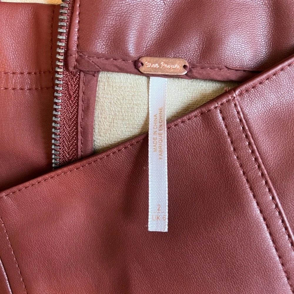 Free People Leather Mini Skirt - Picture 5 of 5